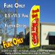 FRESH HOT DOGS (Yellow) Flutter Feather Banner Flag (11.5 x 2.5 Feet)