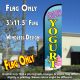 Frozen Yogurt (Blue) Windless Advertising Feather Banner – Flag Only