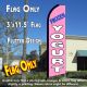 Frozen Yogurt (Pink) Windless Advertising Feather Banner – Flag Only
