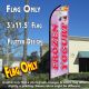 Frozen Yogurt (Purple) Windless Advertising Feather Banner – Flag Only