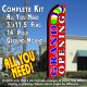 GRAND OPENING (Red) Flutter Feather Banner Flag Kit (Flag, Pole, & Ground Mt)