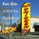 Grilled Chicken (Yellow) Windless Advertising Feather Banner – Flag Only