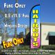 HAIRCUTS (Blue/Yellow) Windless Polyknit Feather Flag 