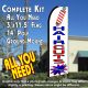 HAIRCUTS (White) Flutter Feather Banner Flag Kit 