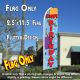 HAPPY BIRTHDAY (Blue) Flutter Feather Banner Flag (11.5 x 2.5 Feet)