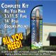 HAPPY EASTER (He Has Risen) Windless Feather Banner Flag Kit (Flag, Pole, & Ground Mt)
