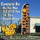HAPPY HALLOWEEN (Black) Flutter Feather Banner Flag Kit (Flag, Pole, & Ground Mt)