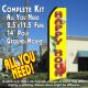 Happy Hour (Yellow) Windless Advertising Feather Banner – Complete Flag Kit