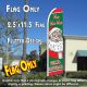 HO HO HO (Feliz Navidad) Flutter Feather Banner Flag (11.5 x 2.5 Feet)