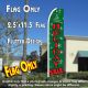 Holiday Sale (Green) Windless Advertising Feather Banner – Flag Only