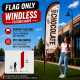 Hot Chocolate Windless Advertising Feather Banner – Flag Only