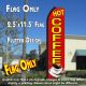 Hot Coffee (Red/Yellow) Windless Advertising Feather Banner – Flag Only