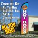 hot dogs mulicolor feather banner flags