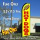 HOT DOGS (Yellow/Red) Flutter Polyknit Feather Flag (11.5 x 2.5 feet)