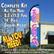 ICE CREAM (Blue/Pink) Windless Feather Banner Flag Kit (Flag, Pole, & Ground Mt)