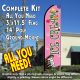 Ice Cream (Pink) Windless Feather Banner Flag Kit (Flag, Pole, & Ground Mt)