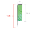 Custom Rectangle Feather Flag (Large) 15 ft tall
