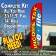 Income Tax e-file (Red/Yellow) Windless Feather Banner Flag Kit (Flag, Pole, & Ground Mt)