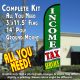 Income Tax Service (Green/White) Windless Feather Banner Flag Kit (Flag, Pole, & Ground Mt)