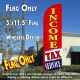 Income Tax Service (Red/White/Blue) Windless Polyknit Feather Flag (3 x 11.5 feet)