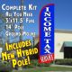 Income Tax Service (Blue/Red) Windless Feather Banner Flag Kit (Flag, Pole, & Ground Mt)