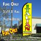 ITALIAN FOOD (Yellow) Flutter Feather Banner Flag (11.5 x 3 Feet)