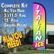 ITALIAN ICE Windless Polyknit Feather Banner Flag Kit (Flag, Pole, & Ground Mt)