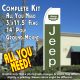 JEEP Flutter Feather Banner Flag Kit (Flag, Pole, & Ground Mt)