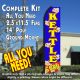 KETTLE CORN (Blue/Yellow) Flutter Feather Banner Flag Kit (Flag, Pole, & Ground Mt)