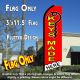 KEYS MADE HERE (Red/White) Flutter Feather Banner Flag (11.5 x 3 Feet)