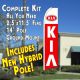 KIA  (11.5 x 2.5) Feather Banner Flag Kit (Flag, Pole, & Ground Mt)