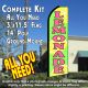 LEMONADE (Green) Flutter Feather Banner Flag Kit (Flag, Pole, & Ground Mt)