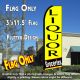LIQUOR GROCERIES (Yellow) Flutter Feather Banner Flag (11.5 x 3 Feet)