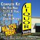 LIQUOR GROCERIES (Yellow) Flutter Feather Banner Flag Kit (Flag, Pole, & Ground Mt)