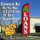 Loans (Red/White) Windless Advertising Feather Banner – Complete Flag Kit