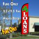 Loans (Red/White) Windless Advertising Feather Banner – Flag Only