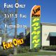 LOW DOWN PAYMENT (Orange/Green) Flutter Feather Banner Flag (11.5 x 2.5 Feet)