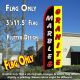 Marble & Granite (Black/Yellow) Windless Advertising Feather Banner – Flag Only
