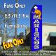 MARISCOS (Blue/White) Flutter Polyknit Feather Flag (11.5 x 2.5 feet)