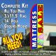 Mattress Sale (Blue/Yellow) Windless Advertising Feather Banner – Complete Flag Kit