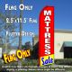 MATTRESS SALE (Red/Yellow) Flutter Feather Banner Flag (11.5 x 3 Feet)