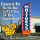 Mattress Sale (Starburst) Windless Feather Banner Flag Kit (Flag, Pole, & Ground Mt)