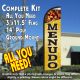 MENUDO Windless Feather Banner Flag Kit (Flag, Pole, & Ground Mt)