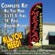Mexican Restaurant (Black/Red) Windless Feather Banner Flag Kit (Flag, Pole, & Ground Mt)