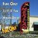 Mexican Restaurant (Black/Red) Windless Polyknit Feather Flag (3 x 11.5 feet)