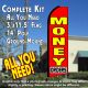 MONEY ORDERS (Red) Flutter Feather Banner Flag Kit (Flag, Pole, & Ground Mt)