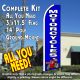 Motorcycles (Blue) Windless Advertising Feather Banner – Complete Flag Kit