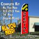 MOVE IN SPECIAL (Black/Red) Flutter Feather Banner Flag Kit (Flag, Pole, & Ground Mt)