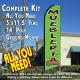 MUEBLERIA (Green) Flutter Feather Banner Flag Kit (Flag, Pole, & Ground Mt)
