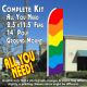 Multi-Colored Windless Advertising Feather Banner – Complete Flag Kit